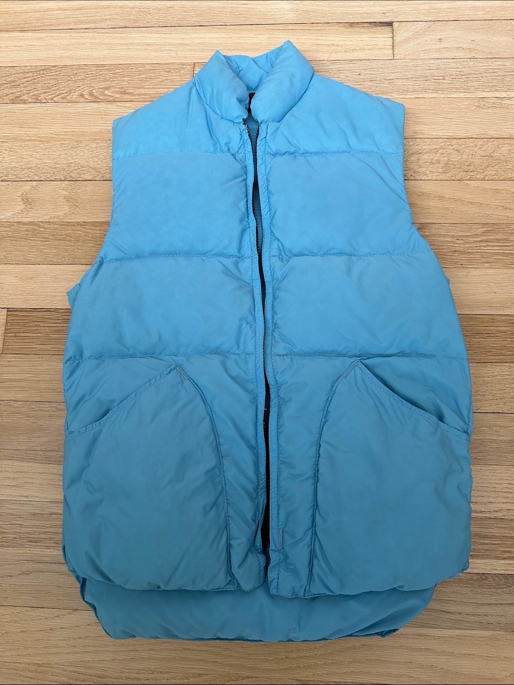 Light Blue Women’s Down Puffer Vest - Medium